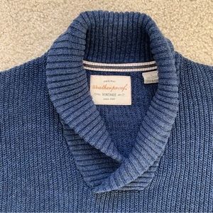 Original weatherproof vintage navy men’s sweater v cowl neck